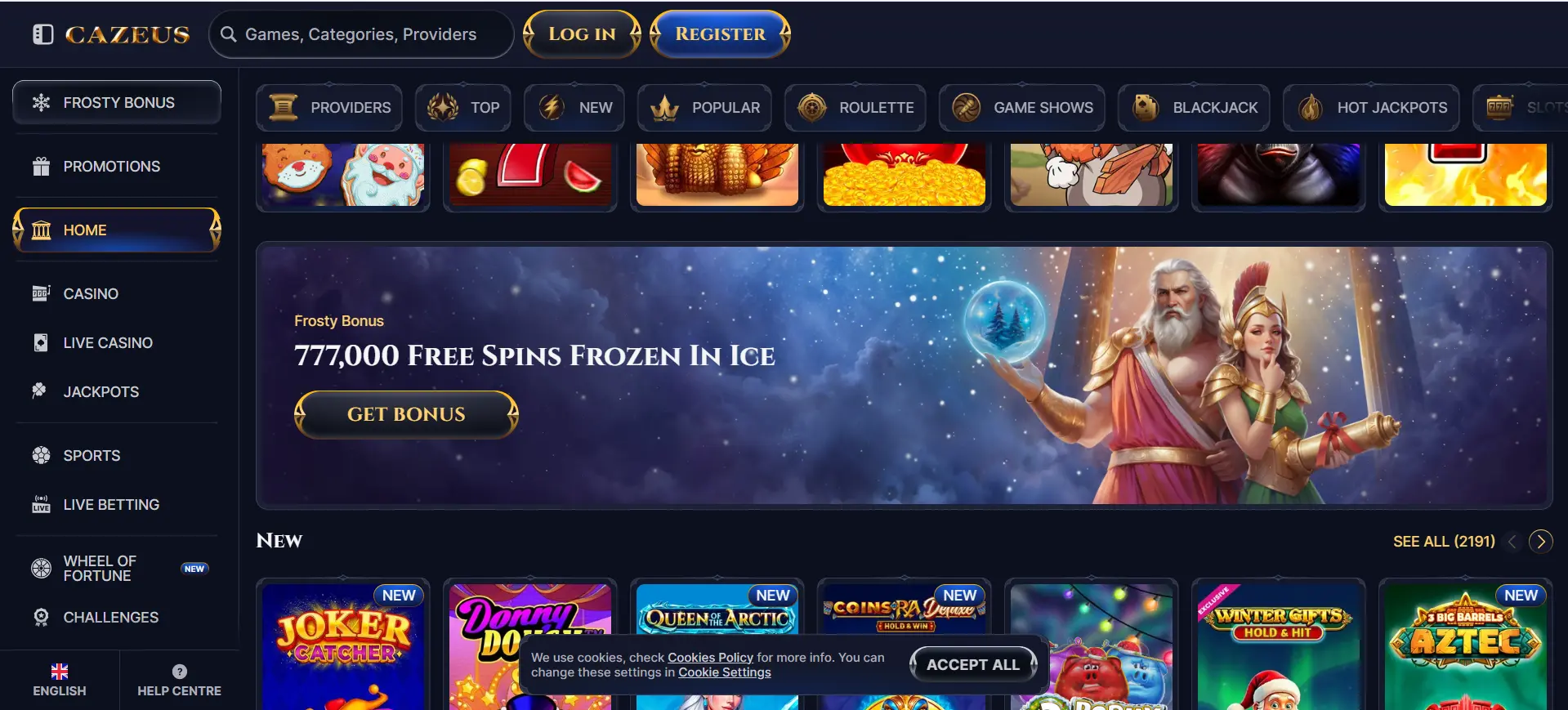 Cazeus Casino Review